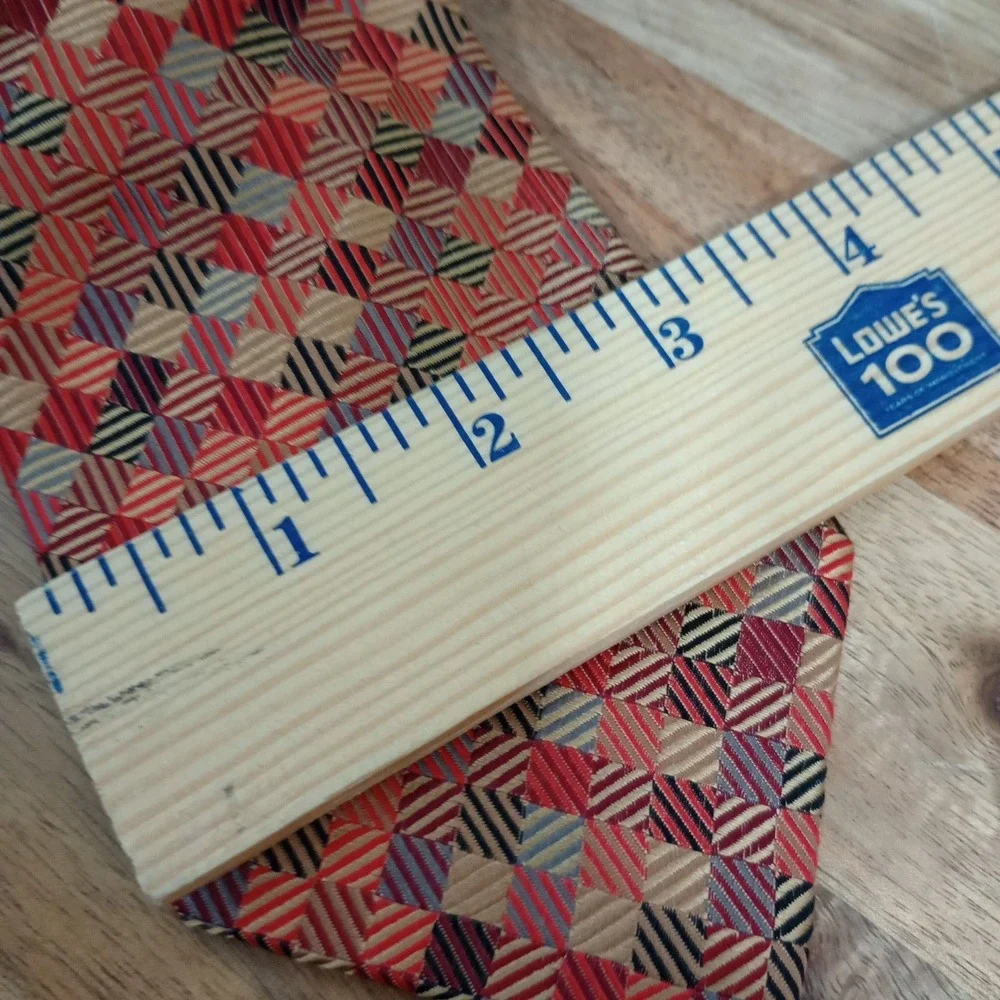 Peacock Tie‎ Necktie 100% Pure Silk Multicolor Colorful Geometric Abstract